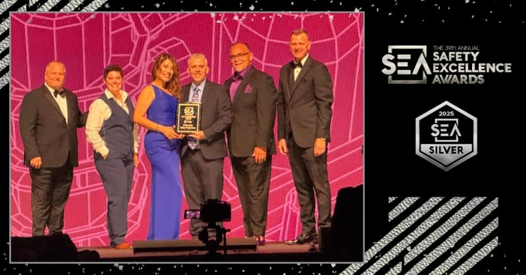 Total Tent Solutions team accepting the Silver award at the Safety Excellence Awards 2026