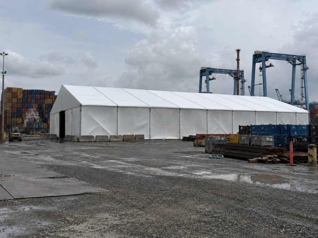 Maritime warehouse tent